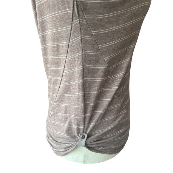 Kuhl Womens Laurel Short Sleeve Shirt Large Mauve Stripe Roll Tab Sides UPF 50 - Picture 5 of 9